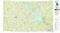 Clark Hill Lake topographic map thumbnail