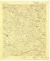 Carnesville 1891 topographic map thumbnail