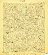 Carnesville 1891 topographic map thumbnail