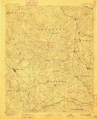 Carnesville 1891 topographic map thumbnail
