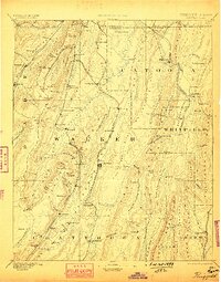 Ringgold 1892 topographic map thumbnail