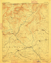 Walhalla 1892 topographic map thumbnail