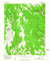 Blanding 1957 topographic map thumbnail