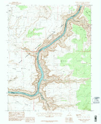Bowdie Canyon West 1987 topographic map thumbnail