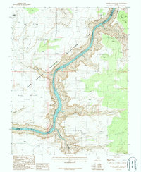 Bowdie Canyon West 1987 topographic map thumbnail