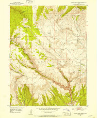 Burnt Cabin Gorge 1950 topographic map thumbnail
