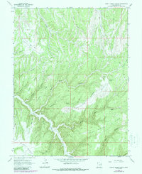 Burnt Timber Canyon 1966 topographic map thumbnail
