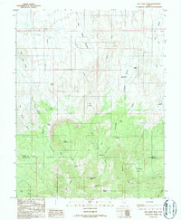 Dry Lakes Peak 1986 topographic map thumbnail