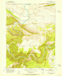 Flaming Gorge 1952 topographic map thumbnail