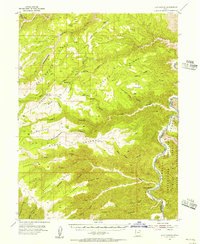 Flat Canyon 1954 topographic map thumbnail