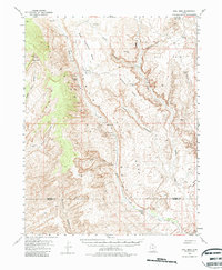 Hall Mesa 1953 topographic map thumbnail