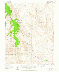 Hall Mesa 1953 topographic map thumbnail