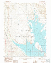 Hall Mesa 1987 topographic map thumbnail