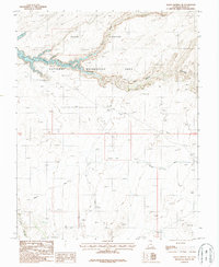 Halls Crossing NE 1987 topographic map thumbnail