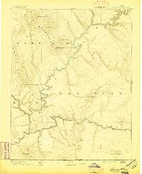 Henry Mountains 1892 topographic map thumbnail