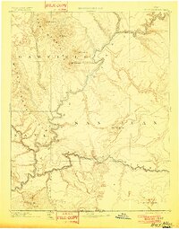 Henry Mountains 1892 topographic map thumbnail