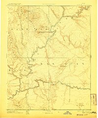 Henry Mountains 1892 topographic map thumbnail