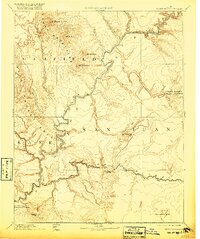 Henry Mountains 1892 topographic map thumbnail