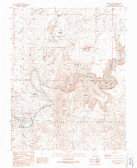 Mexican Hat 1989 topographic map thumbnail