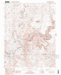 Mexican Hat 1989 topographic map thumbnail