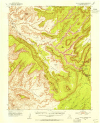 Natural Bridges 1952 topographic map thumbnail