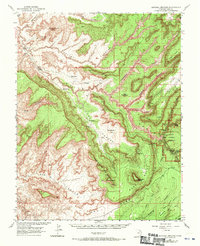 Natural Bridges 1952 topographic map thumbnail