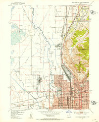 Salt Lake City North 1951 topographic map thumbnail