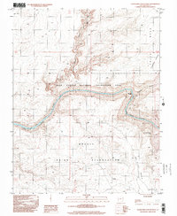 Slickhorn Canyon West 1996 topographic map thumbnail