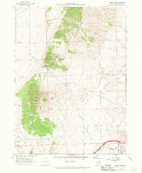 Sunset Pass 1968 topographic map thumbnail