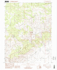 Temple Mountain 1988 topographic map thumbnail