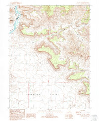Tusher Canyon 1991 topographic map thumbnail