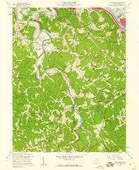 Alum Creek 1958 topographic map thumbnail