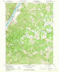 Bens Run 1960 topographic map thumbnail