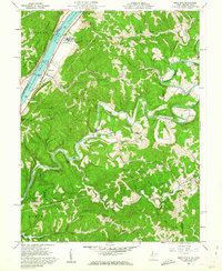 Bens Run 1960 topographic map thumbnail