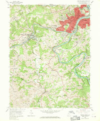 Fairmont West 1958 topographic map thumbnail