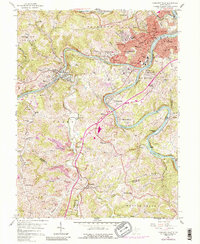 Fairmont West 1958 topographic map thumbnail