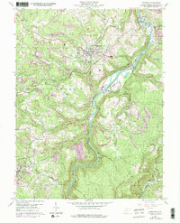 Kingwood 1960 topographic map thumbnail