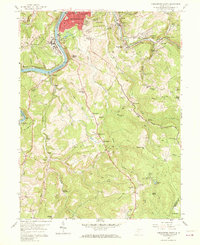 Morgantown South 1957 topographic map thumbnail