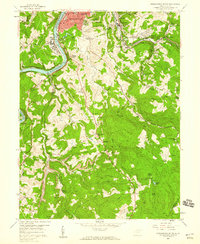 Morgantown South 1957 topographic map thumbnail