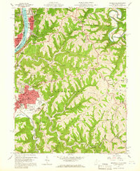 Moundsville 1960 topographic map thumbnail