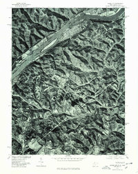 Paden City 1976 topographic map thumbnail