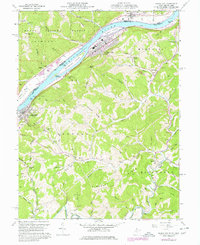 Paden City 1960 topographic map thumbnail