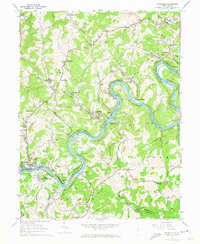 Rivesville 1960 topographic map thumbnail