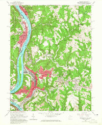 Weirton 1958 topographic map thumbnail