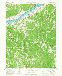Willow Island 1957 topographic map thumbnail