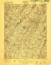 Hanging Rock 1921 topographic map thumbnail