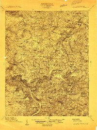 Meadow Creek 1912 topographic map thumbnail