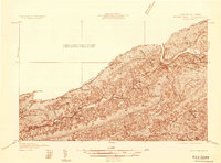 Peterstown 1932 topographic map thumbnail