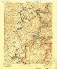 Beckley 1932 topographic map thumbnail
