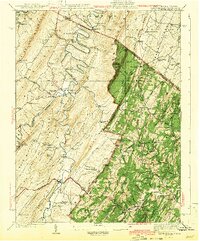 Capon Bridge 1943 topographic map thumbnail